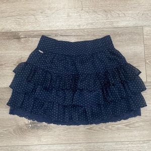 Hollister women’s navy blue polka dot mini skirt!